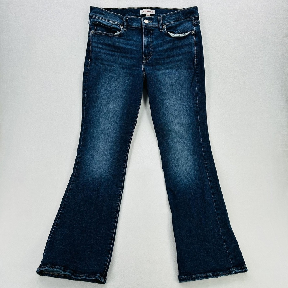 Lucky Brand Jeans Womens 14/32 R Blue Mid Rise Bootcut Stretch Denim Pants